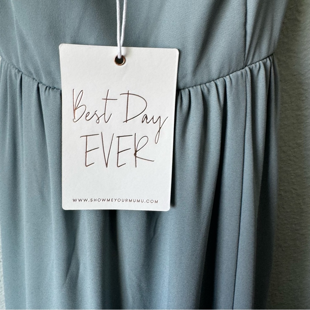 Show Me Your Mumu Small Silver Sage June Maxi, Prom, Bridesmaid, Maternity New - Picture 16 of 16
